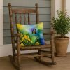 18” Kentucky Goldenrod Throw Pillow with Watercolor Artwork, Indoor/Outdorr Usage and Machine Washable