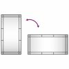 39.4” Black Wall Mirror with Rectangle Iron Frame and Vertical or Horizontal Hanging