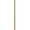 Angular Arched Gold Metal Floor Lamp with White Drum Shape Shade and On/Off Power Cord Foot Switch