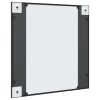 23.6" x 23.6" Black Square Iron Wall Mirror