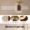 Adjustable 3-Color LED Sandstone Wall Decor with Simulated Plants, 3D Art Sculpture, Glass Vase, and  Remote Control Light