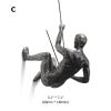 Industrial 3 Piece Climbing Men Resin Wall Decor with Multi Hanging Options and Detailed Handcrafted Design