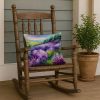 18” New Hampshire Purple Lilac Throw Pillow with Watercolor Artwork, Indoor/Outdorr Usage and Machine Washable