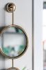 2 Circle Mirrors for Wall Decor with Dual-Circle Design and Gold Iron Frame