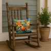 14” Florida Orange Blossom Throw Pillow with Watercolor Artwork, Indoor/Outdorr Usage and Machine Washable