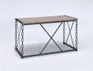 Jodie Rustic Oak & Antique Black Finish Console Table