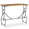 Solid Sheesham Wood Console Table with Unique Steel Design Frame & Legs