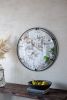 31.5” Industrial Design Decorative Round Lark Theodor Wall Mirror with Black Metal Frame