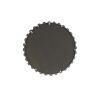 27” Round White Beaded Wall Mirror with Metal Frame