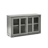 Sideboard Buffet Cupboard Storage Cabinet with 2 Sliding Doors, 4 Tempered Glass Panes and Adjustable Shelf