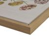 4-Piece Botanical Illustration Framed Canvas Wall Art Set with Wild Flowers Theme