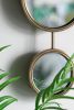 2 Circle Mirrors for Wall Decor with Dual-Circle Design and Gold Iron Frame