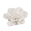 Handmade Cream Ceramic Flower Wall Decor Accent with Intricately Designed Petals
