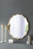 40" Round Sunburst Wall Mirror with Gold Finish