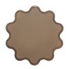 31" x 30" Wooden Accent Mirror with Unique Wavy Frame