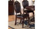 Espresso Brown 9 Piece Dining Room Set, Rectangle Table, 2 Arm Chairs, 6 Armless Chairs with 2x Leaf and Double Pedestal Base