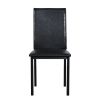 5 Piece Metal Dinette Set with Faux Marble Table Top, 1 Table & 4 Chairs and Metal Legs & Apron