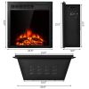 22.5" Direct Vent Electric Fireplace Insert Freestanding Recessed Heater with Remote Control