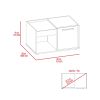 Tualatin 2-Shelf Coffee Table with 2 Open Shelves and Single Door For Hidden Storage