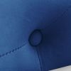 Navy Blue Velvet Chaise Lounge Chair with Hidden Storage Compartment, Matching Pillow and Nailhead Trim
