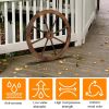 24” 2 Piece Old Western Style Garden Art Wall Decor with Brown Wooden Wagon Wheel Design