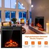 22.5" Direct Vent Electric Fireplace Insert Freestanding Recessed Heater with Remote Control