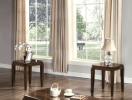 ACME Docila 3 Piece Coffee/End Table Set with Walnut Finish Parquet Pattern Design