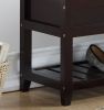 Rouen Espresso Seating Bench with Shoe Storage and Lifttop Storage Compartment