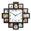 Photo Frame Picture Collage Clock with Crystal Quartz Movement and 12-Picture Display