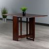 Winsome Clara Double Drop Leaf Dining Table with Walnut Finish and Gate-Leg Support