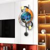 26.4" LED Silent Wall Clock with Multi-Function Display, Voice-Activated, Dual Power Supply and Geometric Design