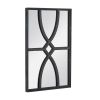 Set of 2, 16" x 23" Rectangular Wooden Wall Mirrors with Antique Black Frame and Vertical or Horizontal Hanging Options