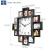 Photo Frame Picture Collage Clock with Crystal Quartz Movement and 12-Picture Display