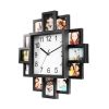 Photo Frame Picture Collage Clock with Crystal Quartz Movement and 12-Picture Display