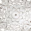 Set of 3, Distressed White Floral Carved Wood Wall Decor in 3 Different Sizes