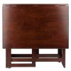 Winsome Clara Double Drop Leaf Dining Table with Walnut Finish and Gate-Leg Support