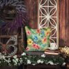 14” Alaska Forget-Me-Nots Throw Pillow with Watercolor Artwork, Indoor/Outdoor Usage and Machine Washable
