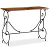 Solid Sheesham Wood Console Table with Unique Steel Design Frame & Legs