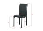 5 Piece Metal Dinette Set with Faux Marble Table Top, 1 Table & 4 Chairs and Metal Legs & Apron