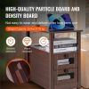 VEVOR Farmhouse End Table or Narrow Night Stand with 2 Drawers, 2 Tiers, Open Bottom Shelf and 5 In 1 Built In Power Strip
