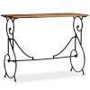 Solid Sheesham Wood Console Table with Unique Steel Design Frame & Legs