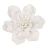 Handmade Cream Ceramic Flower Wall Decor Accent with Intricately Designed Petals