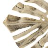 18” Gold Monstera Leaf Wall Art – Tropical Metal Decorative Plate for Modern & Bohemian Home Décor