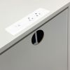 White 3 Drawer Nightstand with Charging Station and 2 USB Ports & 2 Power Outlets