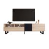 70” TV Entertainment Media Console Center with Drop Down Door, 2 Drawers and 4 Compartments for Ample Storage Space