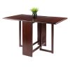 Winsome Clara Double Drop Leaf Dining Table with Walnut Finish and Gate-Leg Support