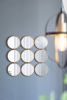 27.2" Contemporary Decorative 9 Ring Metal Wall Mirror with Harmony Mirror Design and Minimalist Style