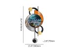 26.4" LED Silent Wall Clock with Multi-Function Display, Voice-Activated, Dual Power Supply and Geometric Design