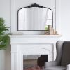40” Large Arch Classic Design Mirror with Baroque Inspired Frame and Custom Protected Inlaid Glass