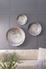Set of 3, Silver Textured Oversized Disc Wall Decor in Stainless Steel and 3 Different Sizes